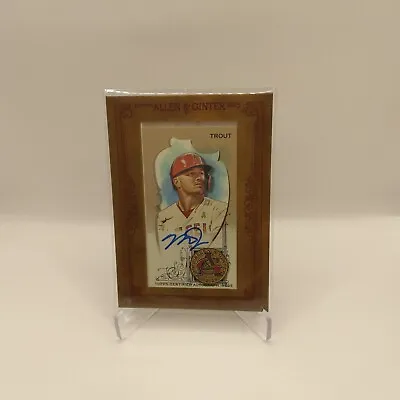 MIKE TROUT 2023 Topps Allen & Ginter Framed Mini On Card Auto Angels #MA-MT 🔥 • $325