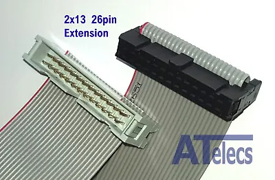 IDC Extension Jumper Connector 2.54mm 2 Row Male To Female Ribbon Cable -UK • £4.56