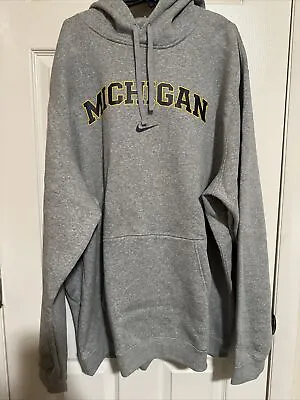 Michigan Wolverines Club Fleece Men's Size 3XL Nike College Hoodie Blue/Maize • $55
