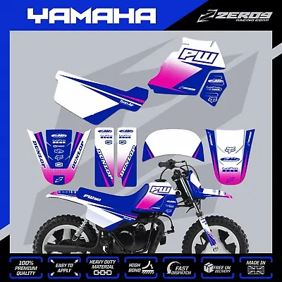 Yamaha Pw 50 Graphics Kit Peewee Decal Mini Bike Sticker Faze Blu/pnk • $55.89
