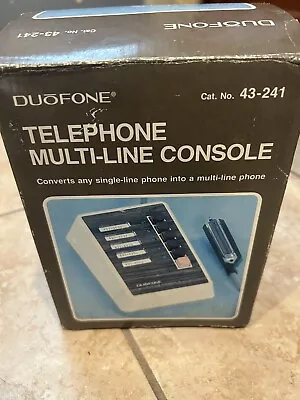 Radio Shack Duofone Telephone Multi-line Console Converter Multiple Phone Lines • $69.99