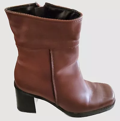 Vintage Womens Leather Ankle Boots • $14.72