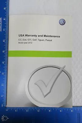 2012 12 Vw Maintenance Repair Service Book Log Owner's Manual Supplement S3 • $8