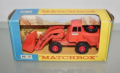 Matchbox King-Size K-3 Hatra Tractor Shovel VNM & Boxed. • £50