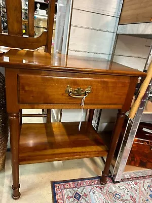 L & JG Leopold Stickley Cherry Work Table End Table Nightstand 1977 • $550