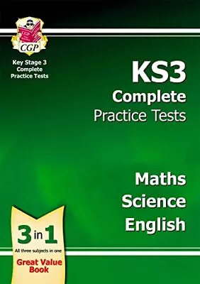 KS3 Complete Practice Tests - Maths Science & English... By CGP Books Paperback • £7.99