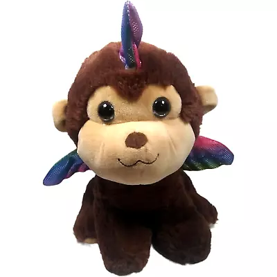 KellyToy Unicornimals Monkey Plush Brown Unicorn 11  Rainbow Colors  • $11.98