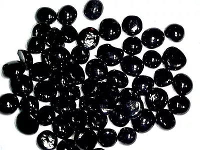 500  Black Flat Glass Marbles Gems Vase Fillers Mosaic Tiles $19.99 Post Paid • $19.99