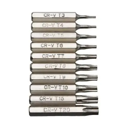 10PCS CR-V Torx Screwdriver Bits Set T3 T4 T5 T6 T7 T8 T9 T10 T15 T20 Mobile Bit • $6.83