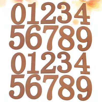  2 Sets Number Wood Cutouts Decals Home Decor Mathematics Ornaments Wooden • $7.65