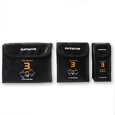 $11.50 • Buy Pro Explosion Proof Storage Bag Fireproof Battery LiPo Safe Bag For DJI Mavic 3