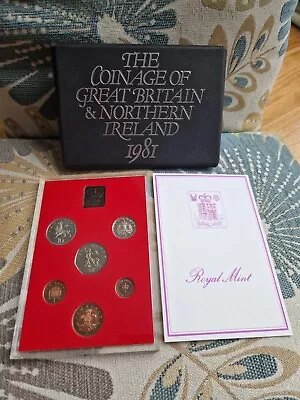 1981 Royal Mint Coinage Of Great Britain & Northern Ireland Proof Coin Set • £15.80