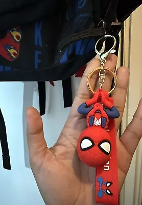 Marvel Spiderman Keychain 3D School Bag Character Movie Gift Figures Accessory • £5.50