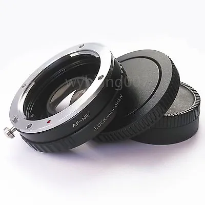 Sony Alpha Minolta AF Lens To Nikon F Optical Adapter Infinity Glass D3200 Cap • $34.98