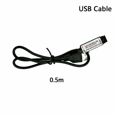 £3.59 • Buy 0.5m USB Cable RGB Lighting Controller 5V 12V Wire Adapter Cord For LED Strip