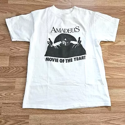 Rare Vintage 80s Amadeus Mozart Movie Of The Year Promo T Shirt HBO EMI VHS M SS • $86