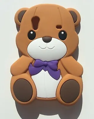 NEW 3D Kids Brown Teddy Bear Silicone Phone Case Cover Samsung Galaxy Ace S5830 • £3.95