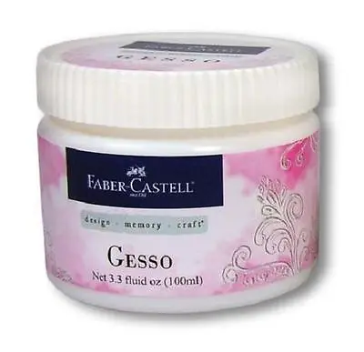 Faber Castell GESSO 3.3 Fl Oz 100ml Primes Lightens Gelatos Colors Cover Mistake • $12.99