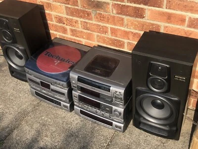 £195 • Buy Aiwa Stereo Stack System Hifi Separates Speakers Cd Record Player Amplifier