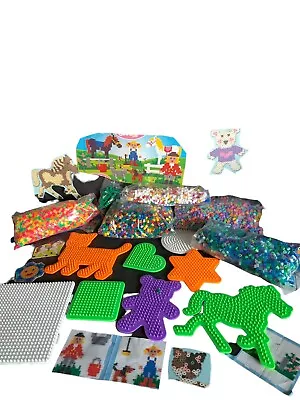 Perler Hama Fuse Beads Pegboards Cards DIY Jewelry Crafts Activity Kit All Ages • $50