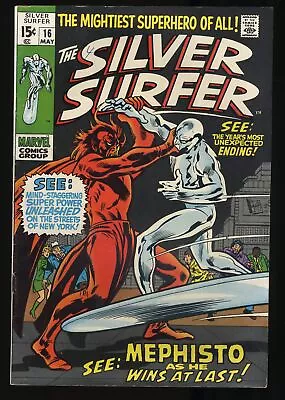 Silver Surfer #16 FN+ 6.5 Vs Mephisto! Nick Fury! Buscema/Stone Cover! • $67