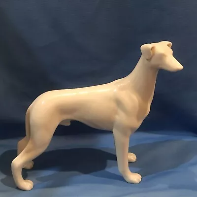 Porcelain White Male Whippet Greyhound Dog Figure Statue  California Haeger? • $64.99