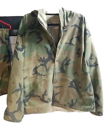 Vintage Cabelas Gore-Tex Hooded Camo Hunting Jacket XL & Pants Size L Made USA  • $71.19