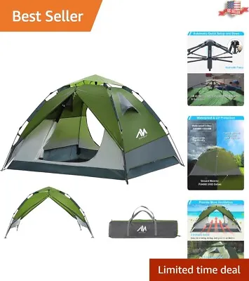 $107.91 • Buy Instant Setup Waterproof Camping Tent - 3-4 Person - Double Layer - 2 Doors