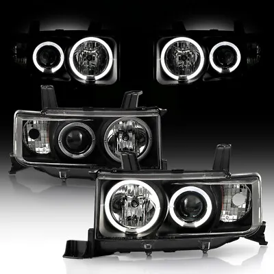 2004-2006 Scion XB BB 1NZ-FE 2NZ-FE Black Halo Angel Eye Projector Headlight Set • $137.95