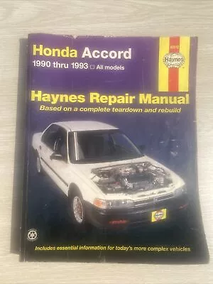 Haynes Honda Accord Repair Manual 1990-1993 (42012) • $8.49