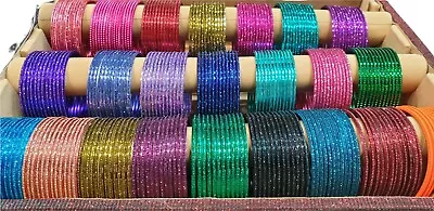 120 Indian Bangles In Asstd Colours Adult Sizes Eid Mehindi Indian Pakistani • $16.41