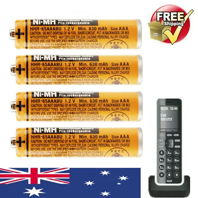 4pcs Panasonic 1.2v NI-MH AAA Rechargeable Batteries For Cordless Phones 630mAh • $18.99