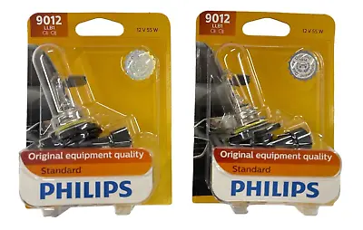 2 Pack Philips 9012 Long Life HIR2 Upgrade Headlight Bright Light Bulbs High Low • $29.99