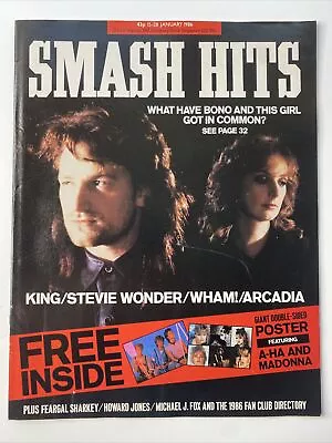 Bono & Clannad : Smash Hits Magazine -1986 - Wham Poster / King / Bob Geldof • £16.95