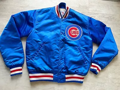 Vintage Starter Chicago Cubs VTG MLB Satin Quilted Jacket Embroidered Men’s M • $84.50