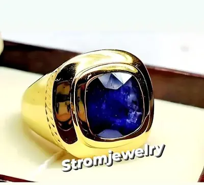 14K Real Gold  Natural Sapphire Ring Gemstone Men's  Ring Jewelry All SZ  Avb__ • $945