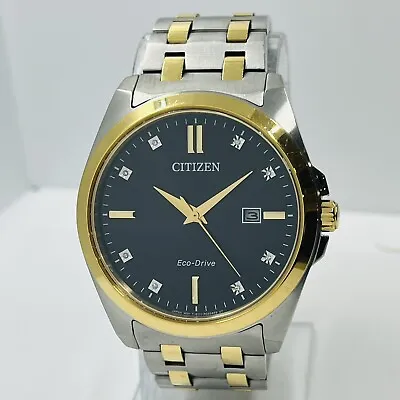 Citizen Men's Corso Diamond Two Tone Sapphire Crystal 41mm Watch BM7107-50E • $150