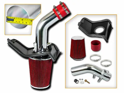 BCP RED For Subaru 08-14 WRX/STi 2.5L Turbo Cold Air Intake Kit +Heat Shield • $107.99