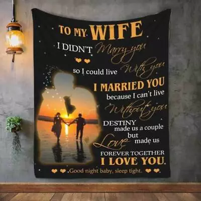 To My Wife - Never Forget That How Special You Are To Me SOFA BLANKET Best Price • £55.92
