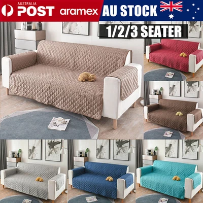 2023 1/2/3 Seater Pet Sofa Protector Cover Quilted Couch Covers Lounge Slipcover • $14.90