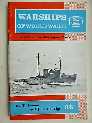 Ian Allan Abc Warships Of World War 2 - Part 5 Auxiliary Support Vessels - 1963 • £7.50