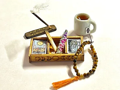 Dollhouse Miniature Mini Mystic Tarot Box Set Artisan Made • $57.99
