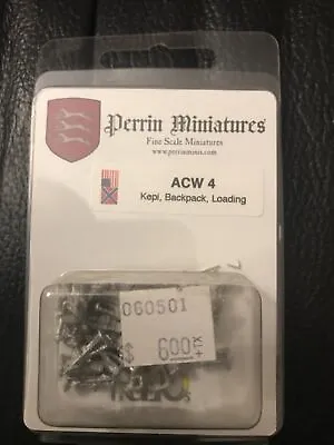 Perrin Miniatures 10mm 1:160 N-Scale Civil War ACW 4 Kepi Backpack Loading • $15.99