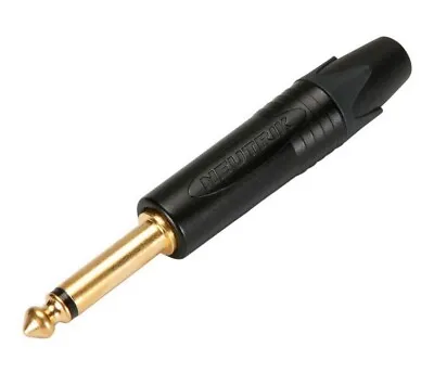 Neutrik Gold NP2X-B 1/4'' Inch Instrument Jack Plug. Black  Mono Connector • $3.25