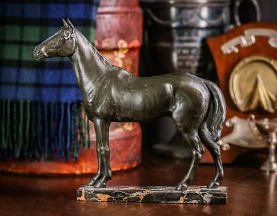 Huge Quality Antique Equestrian Metal Cast Horse Statue Sculpture Ralph Lauren • $825