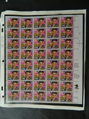 US  SC# 2721 MNH  ELVIS PRESLEY SHEET Of 40  MNH  WITH MOUNT  FREE SHIPPING • $14.95