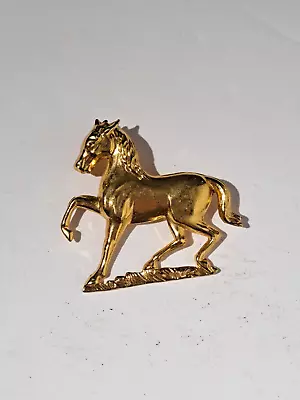 Vintage Gold Tone Horse Pin Brooch • $9.99