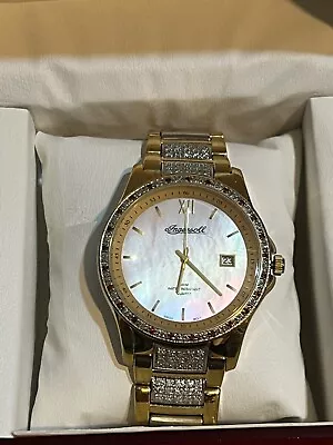 Ingersoll Diamond&jems Ig 0212dg N 0092518 Carat Gold Plated Used • £120