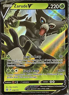 Pokemon TCG - Zarude V Ultra Rare Holo - 016/172 - Brilliant Stars • $1.45