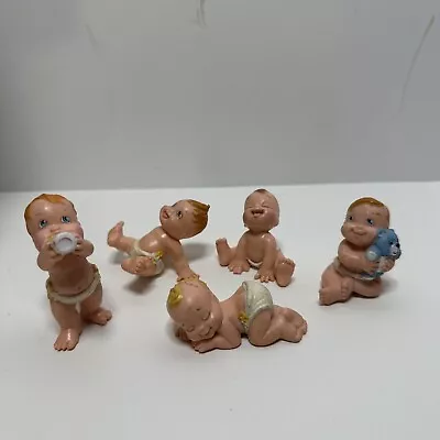 Magic Diaper Babies LGT Galoob 1991 Doll Mini Figures Lot Of 5 Boys • $19.96